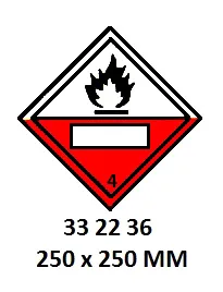 Hazard Diamond, 250X250 Mm,