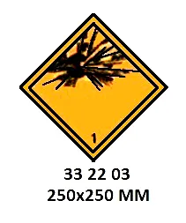 Hazard Diamond, 250X250 Mm, Explosive