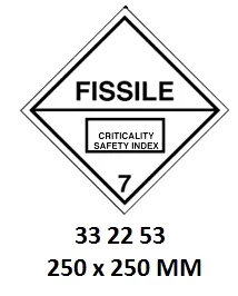 Hazard Diamond, 250X250 Mm, Fissile