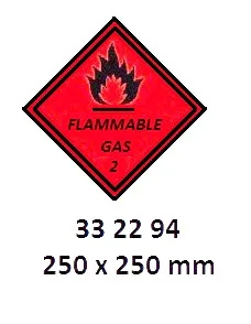 Hazard Diamond, 250X250 Mm, Flammable Gas 2