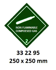 Hazard Diamond, 250X250 Mm, Non Flammable...