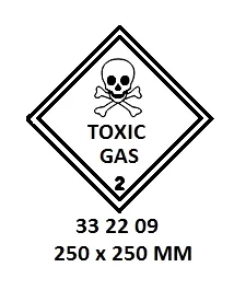 Hazard Diamond, 250X250 Mm, Toxic