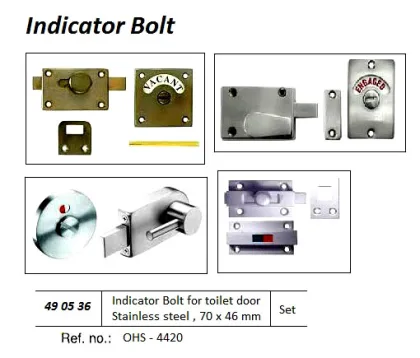 Indicator Bolt For Toilet Door, St.steel, 70X46 Mm