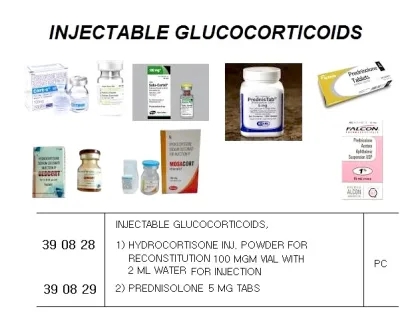 Injectable Glucocorticoids, 2) Prednisolone 5 Mg Tabs