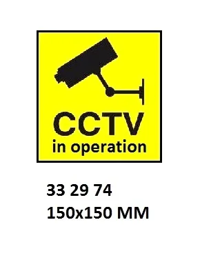 Isps Code Sign & Security Sign, 150X150 Mm, Cctv In Operation.