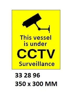 Isps Code Sign & Security Sign, 350 X 300 Mm, This Vessel In Under Cctv
