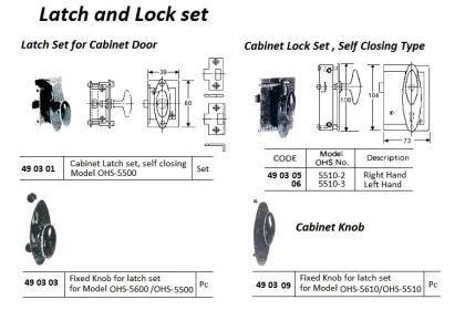 Latch Set Cabinet Self Closing Ohs#5500