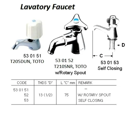 Lavatory Faucet 13 (1/2)