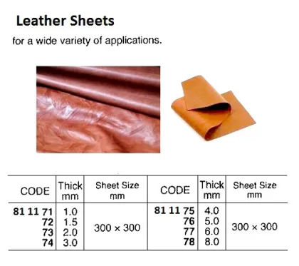 Leather Sheet, 8.0 X 300 X 300 Mm