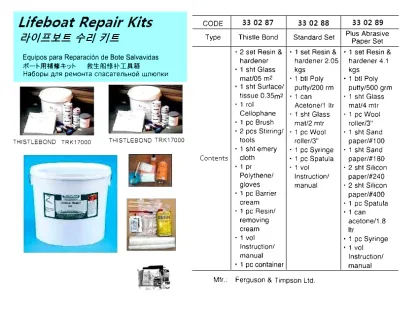 Lifeboat Repair Kit ,Thistlebond, Trk17000