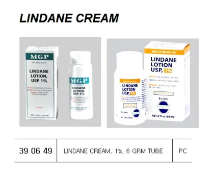 Lindane Cream, 1%, 6 Grm Tube