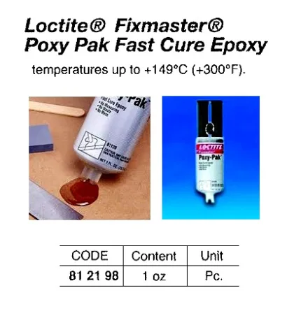 Loctite Fixmaster Poxy Pak Fast Cure Epoxy, 1 Oz