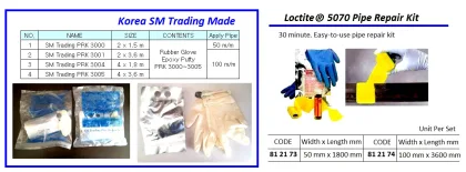 Loctite Pipe Repair Kit, Yellow, #96322, Tape Size : 100 Mm X 3600 Mm