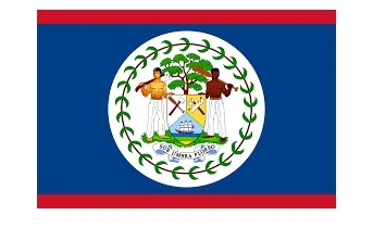 Merchant Flag 4'X 6' Bunting Belize