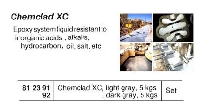 Metal Repair And Protect. Sys., Chemiclad Xc Light Gray 5 Kg, Enecone