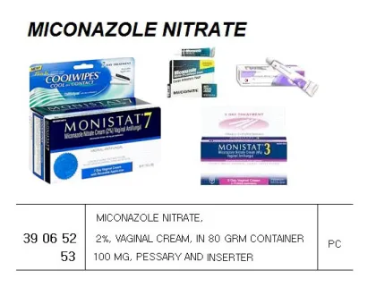 Miconazole Nitrate, 100 Mg, Pessary And Inserter