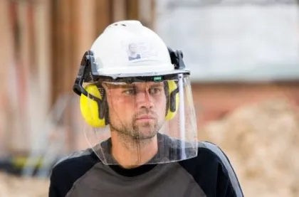 MSA Flat Clear Visor for V-Gard Helmets - 203x432x1.52 mm
