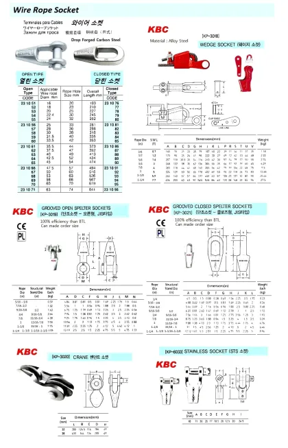Open Type Wire Rope Socket For 56 Mm Diam