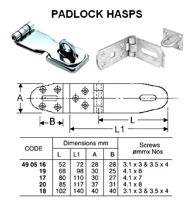 Padlock Hasp, L85 X W37 Mm