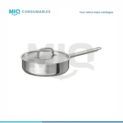Pan Saute Aluminium With Cover 200 X 100 Mm 3.3 Liter