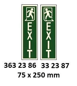 Photoluminescent Low Location Lighting Sign, 150X50 Mm, Exit(L)...