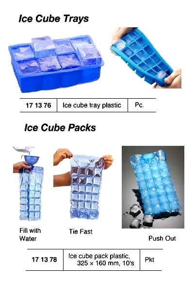 Plastic Ice Cube Pack 325 X 160 Mm 10'S