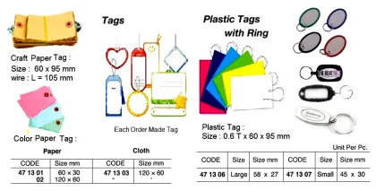 Plastic Tags With Ring, Oval 45 X 30 Mm