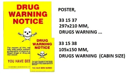 Poster, 297X210 Mm, Drugs Warning ...