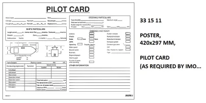 Poster, 420X297 Mm, Pilot Card (As Required By Imo...