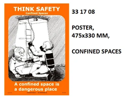Poster, 475X330 Mm, Confined Spaces