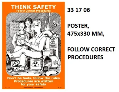 Poster, 475X330 Mm, Follow Correct Procedures