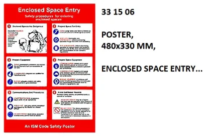 Poster, 480X330 Mm, Enclosed Space Entry...