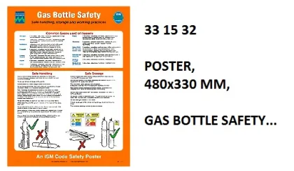 Poster, 480X330 Mm, Gas Bottle Safety...