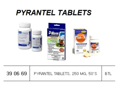 Pyrantel Tablets, 250 Mg, 50'S