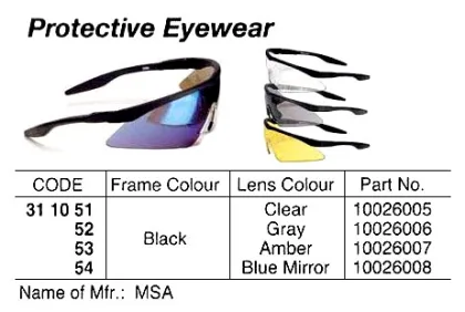 Replacement Lens For Protective Eyewear, Gray, P.no: 10026082, Mas