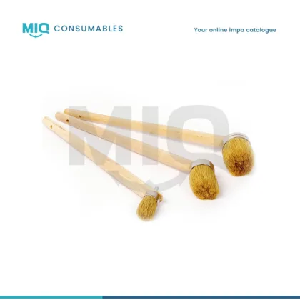 Round Angle Brush White Hair 50 Mm With Wooden Handle