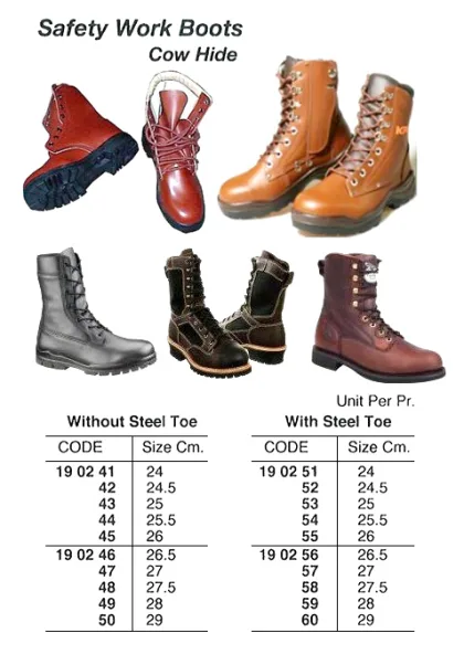 Safety Leather Boots, With Steel Toe, 28 Cm