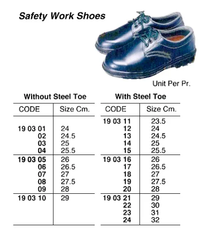 Safety Shoes, With Steel Toe, 23.5 Cm