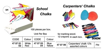 School Chalk, 100'S, White