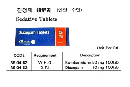 Sedative Tablet (Diazepam) 50 Mg 100 Tab