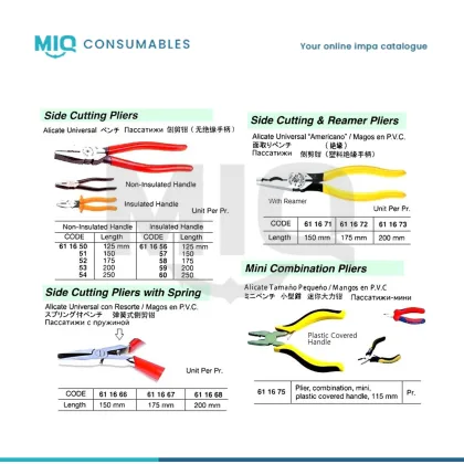 Side Cutting Plier Insulated Handle 125 Mm