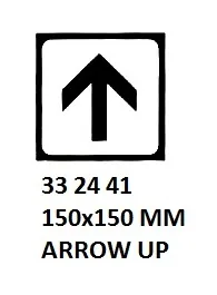 Sign For Passenger Vessels And Terminal Building, 150X150 Mm, Arrow Up