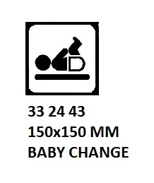 Sign For Passenger Vessels And Terminal Building, 150X150 Mm, Baby Change