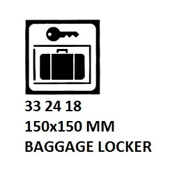 Sign For Passenger Vessels And Terminal Building, 150X150 Mm, Baggage Locker