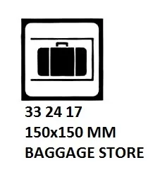Sign For Passenger Vessels And Terminal Building, 150X150 Mm, Baggage Store