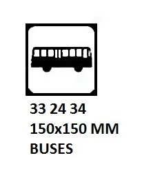 Sign For Passenger Vessels And Terminal Building, 150X150 Mm, Buses