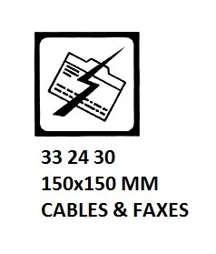 Sign For Passenger Vessels And Terminal Building, 150X150 Mm, Cables & Faxes