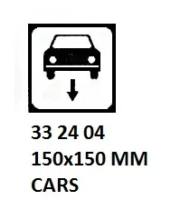 Sign For Passenger Vessels And Terminal Building, 150X150 Mm, Cars