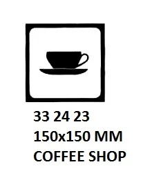 Sign For Passenger Vessels And Terminal Building, 150X150 Mm, Coffee Shop