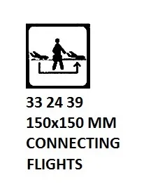 Sign For Passenger Vessels And Terminal Building, 150X150 Mm, Connecting Flights